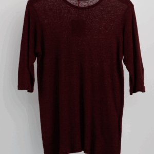 Crew Neck Oversize Tshirt - Burgundy - Brand: Cream Rouge - Women & Kids, Baby Clothes Wholesale - TheBS Women