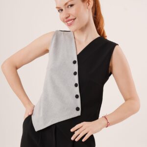 Wholesale Vest With Cross Pattern Buttons - Brand: Lustrin - Women & Kids, Baby Clothes Wholesale - TheBS Women