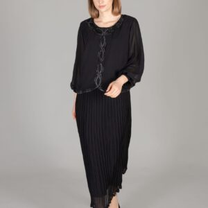 Round Neck Embroidered Chiffon Dress - Brand: GUMANIZE - Women & Kids, Baby Clothes Wholesale - TheBS Women