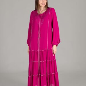 Ruffle Neck Chiffon Dress - Brand: GUMANIZE - Women & Kids, Baby Clothes Wholesale - TheBS Women