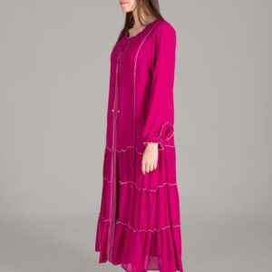 Ruffle Neck Chiffon Dress - Brand: GUMANIZE - Women & Kids, Baby Clothes Wholesale - TheBS Women