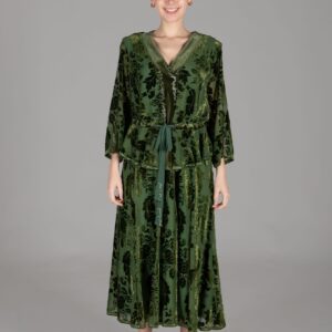 V Neck Burn Velvet Dress - Brand: GUMANIZE - Women & Kids, Baby Clothes Wholesale - TheBS Women