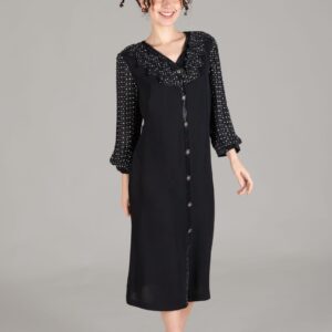 V Neck Polka Dot Chiffon Dress - Brand: GUMANIZE - Women & Kids, Baby Clothes Wholesale - TheBS Women