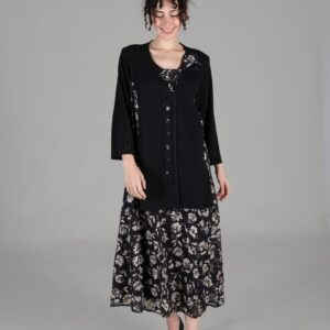 Round Neck Chiffon Dress - Brand: GUMANIZE - Women & Kids, Baby Clothes Wholesale - TheBS Women