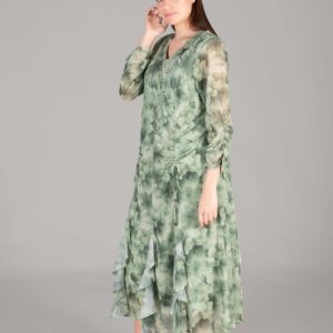 Round Neck Empirme Dress - Brand: GUMANIZE - Women & Kids, Baby Clothes Wholesale - TheBS Women