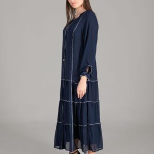 Ruffle Neck Chiffon Dress - Brand: GUMANIZE - Women & Kids, Baby Clothes Wholesale - TheBS Women