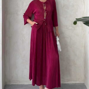 Pleise Skirt - Burgundy - Brand: Topshow - Women & Kids, Baby Clothes Wholesale - TheBS Women