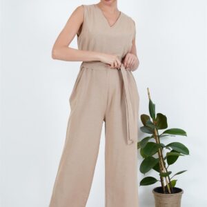 WholesaleJumpsuit With Back Zipper Waist Belt - Brand: Lustrin - Women & Kids, Baby Clothes Wholesale - TheBS Women