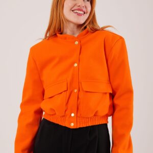 Gold Buttoned Cashmere Bomber Jacket - Brand: Lustrin - Women & Kids, Baby Clothes Wholesale - TheBS Women