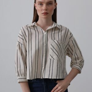 Striped Short Shirt - - -navy - Brand: Reyon - Women & Kids, Baby Clothes Wholesale - TheBS Women