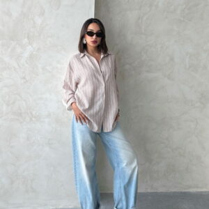 Striped Linen Shirt - Multicolor - Brand: Topshow - Women & Kids, Baby Clothes Wholesale - TheBS Women