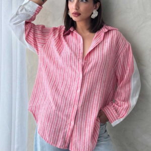 Striped Linen Shirt - Multicolor - Brand: Topshow - Women & Kids, Baby Clothes Wholesale - TheBS Women