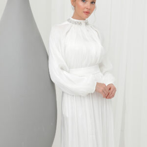 Women's Stone Detailed Chiffon Evening Dress - Brand: Puane - Women & Kids, Baby Clothes Wholesale - TheBS Women