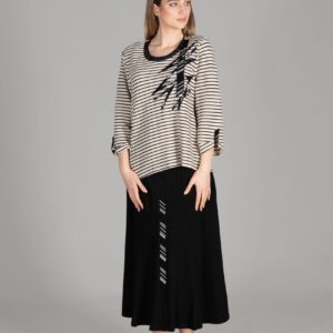 Striped Knitted Double Suit - Multicolor - Brand: GUMANIZE - Women & Kids, Baby Clothes Wholesale - TheBS Women