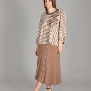 Striped Knitted Double Suit - Multicolor - Brand: GUMANIZE - Women & Kids, Baby Clothes Wholesale - TheBS Women