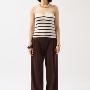 Striped Strapless Textured Blouse - White - Brand: Black Fashion - Women & Kids, Baby Clothes Wholesale - TheBS Women