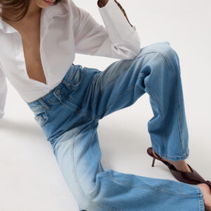 Sewing Detail Wide Leg Jean - Brand: Black Fashion - Women & Kids, Baby Clothes Wholesale - TheBS Women
