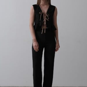 Front Tie Up Flywheel Knitted Suit - Brand: Reyon - Women & Kids, Baby Clothes Wholesale - TheBS Women