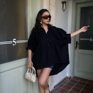 Custom Design 100% Cotton Oversize Shirt Dress 29064 - Brand: First Angels - Women & Kids, Baby Clothes Wholesale - TheBS Women