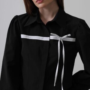 Front Contrast Bow Shirt - Brand: Reyon - Women & Kids, Baby Clothes Wholesale - TheBS Women