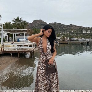 Dulcie Long Leopard Dress - Brand: EYYO ATELIER - Women & Kids, Baby Clothes Wholesale - TheBS Women