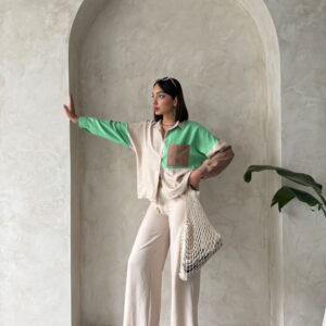 Garnished Shirt - Stone & - Brand: Topshow - Women & Kids, Baby Clothes Wholesale - TheBS Women