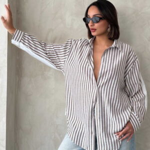 Striped Linen Shirt - Brand: Topshow - Women & Kids, Baby Clothes Wholesale - TheBS Women