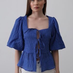 Square Collar Balloon Sleeve Blouse - Brand: Reyon - Women & Kids, Baby Clothes Wholesale - TheBS Women