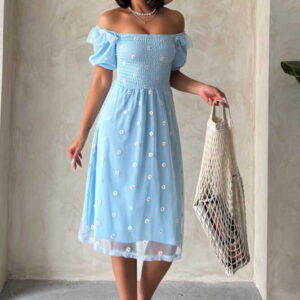 Boat Neck Chest Gipeli Wholesale Dress - Brand: Topshow - Women & Kids, Baby Clothes Wholesale - TheBS Women