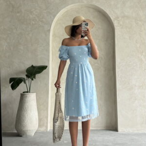 Boat Neck Chest Gipeli Wholesale Dress - Brand: Topshow - Women & Kids, Baby Clothes Wholesale - TheBS Women