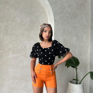 Gipe Detailed Patterned Chiffon Wholesale Blouse - Brand: Topshow - Women & Kids, Baby Clothes Wholesale - TheBS Women