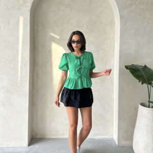 Front Tie Poplin Wholesale Blouse - Brand: Topshow - Women & Kids, Baby Clothes Wholesale - TheBS Women