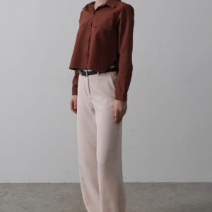 Belted Palazzo Pants - Powder - Brand: Reyon - Women & Kids, Baby Clothes Wholesale - TheBS Women