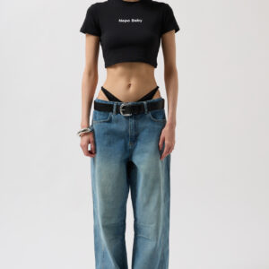 Nepo Printed Crop T-Shirt - Brand: Black Fashion - Women & Kids, Baby Clothes Wholesale - TheBS Women