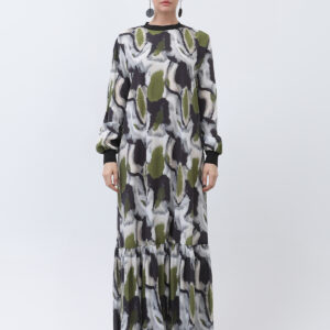 Women's Collar Ribbed Patterned Dress - Brand: Puane - Women & Kids, Baby Clothes Wholesale - TheBS Women