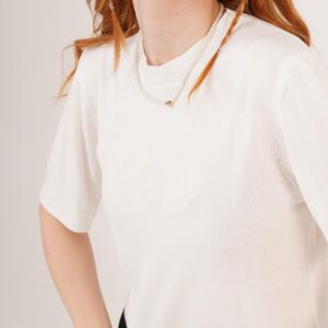 Half Sleeve Round Neck Lycra Wholesale SlimSweater Blouse - Brand: Lustrin - Women & Kids, Baby Clothes Wholesale - TheBS Women