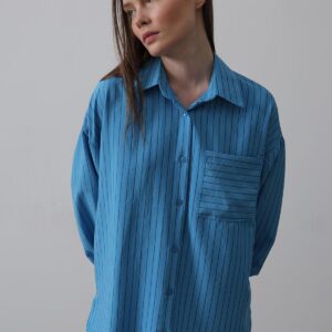 Striped Single Pocket Shirt - Brand: Reyon - Women & Kids, Baby Clothes Wholesale - TheBS Women