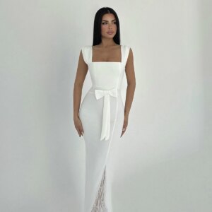 Remmy Slit Lace Detail Long Dress - Brand: EYYO ATELIER - Women & Kids, Baby Clothes Wholesale - TheBS Women