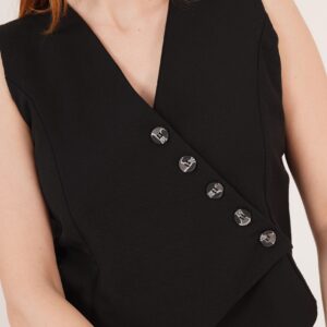 Triangular Cut WholesaleVest With V Neck Buttons - Brand: Lustrin - Women & Kids, Baby Clothes Wholesale - TheBS Women