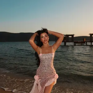 Paxton Sequined Long Slit Dress - Pink - Brand: EYYO ATELIER - Women & Kids, Baby Clothes Wholesale - TheBS Women