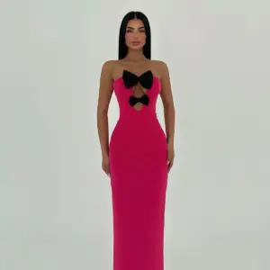 Bow Detail Strapless Dress - Mix Color - Brand: EYYO ATELIER - Women & Kids, Baby Clothes Wholesale - TheBS Women