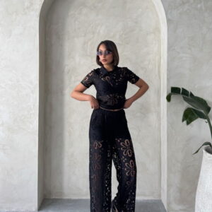 Shirt Collar Lace Blouse - Black - Brand: Topshow - Women & Kids, Baby Clothes Wholesale - TheBS Women