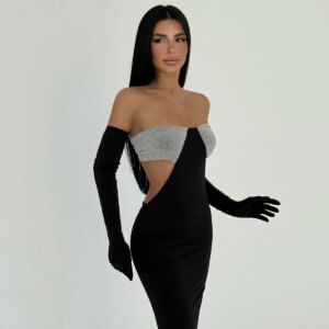 Elvera Glitter Detail Dress - Brand: EYYO ATELIER - Women & Kids, Baby Clothes Wholesale - TheBS Women