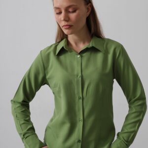 Basic Shirt - Cagla Green - Brand: Reyon - Women & Kids, Baby Clothes Wholesale - TheBS Women