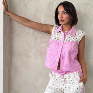 Lace Detailed Sequin Denim Jacket - Brand: Topshow - Women & Kids, Baby Clothes Wholesale - TheBS Women