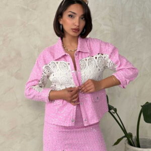 Lace Detailed Denim Jacket - Brand: Topshow - Women & Kids, Baby Clothes Wholesale - TheBS Women