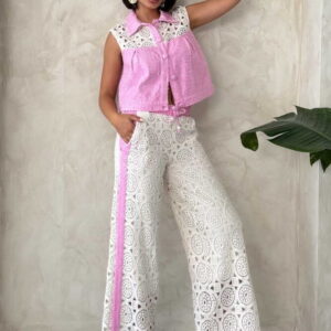Denim Detailed Lace Pants - Brand: Topshow - Women & Kids, Baby Clothes Wholesale - TheBS Women