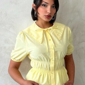 Collar Detailed Ruffle Shirt - Brand: Topshow - Women & Kids, Baby Clothes Wholesale - TheBS Women