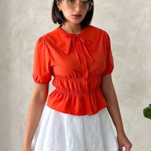 Collar Detailed Ruffle Shirt - Brand: Topshow - Women & Kids, Baby Clothes Wholesale - TheBS Women