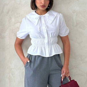 Collar Detailed Ruffle Shirt - Brand: Topshow - Women & Kids, Baby Clothes Wholesale - TheBS Women